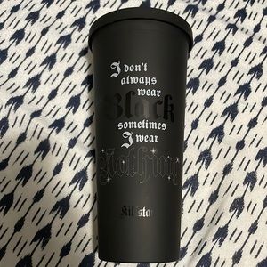 Killstar soft touch black plastic tumbler